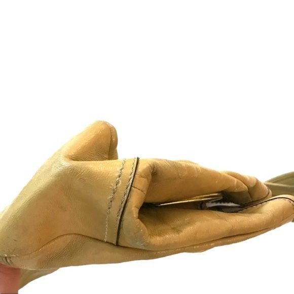 Vintage Coach Ergo Yellow Pleated Leather Kisslock Hobo Purse Bag - Picture 12 of 15